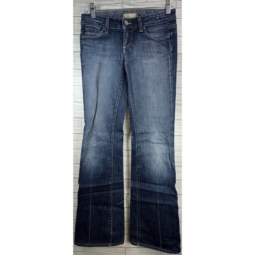 Paige Laurel Canyon Women's Dark Clean Crease Blue Jeans Spandex Blend Sz 26